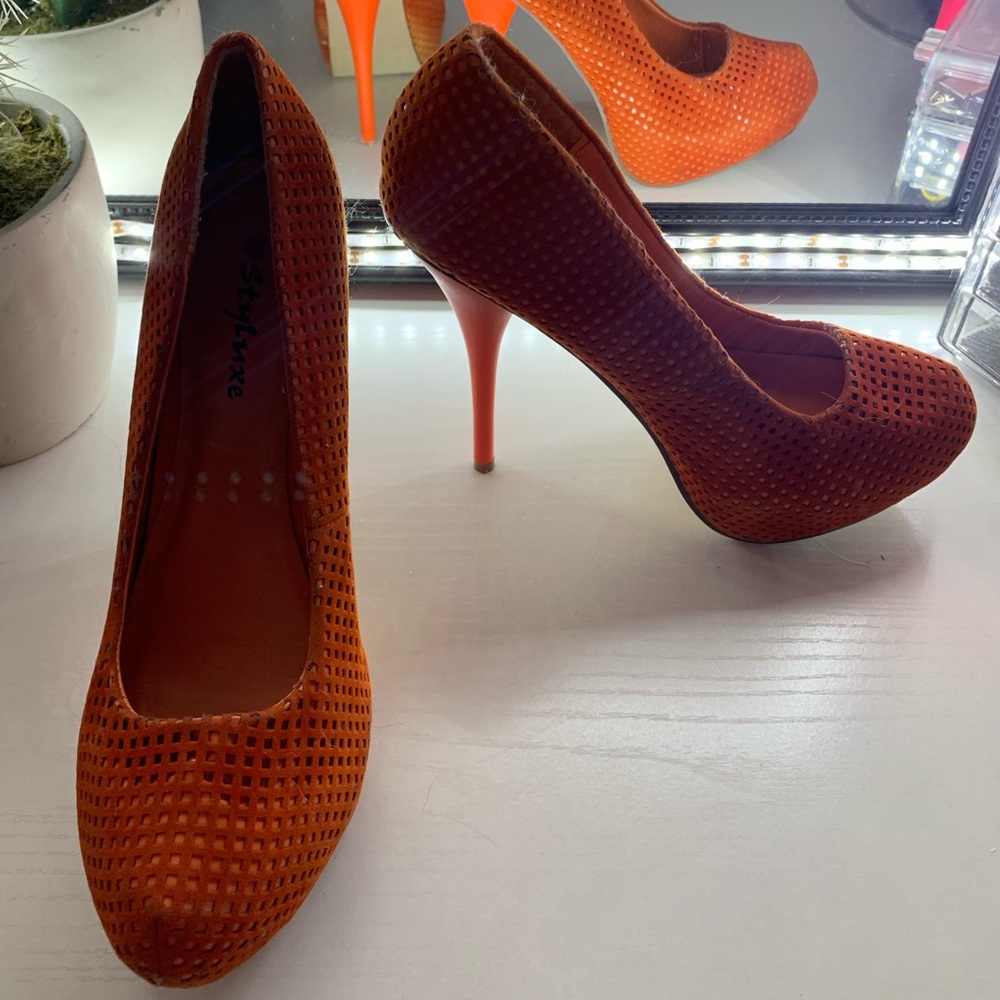 Orange Heels 5”